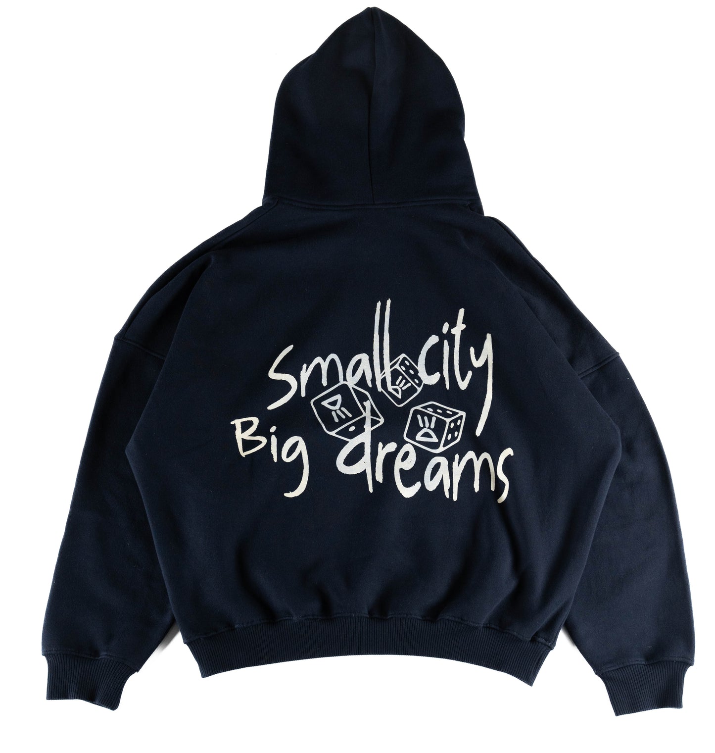 Dusk blue small city big dreams hoodie