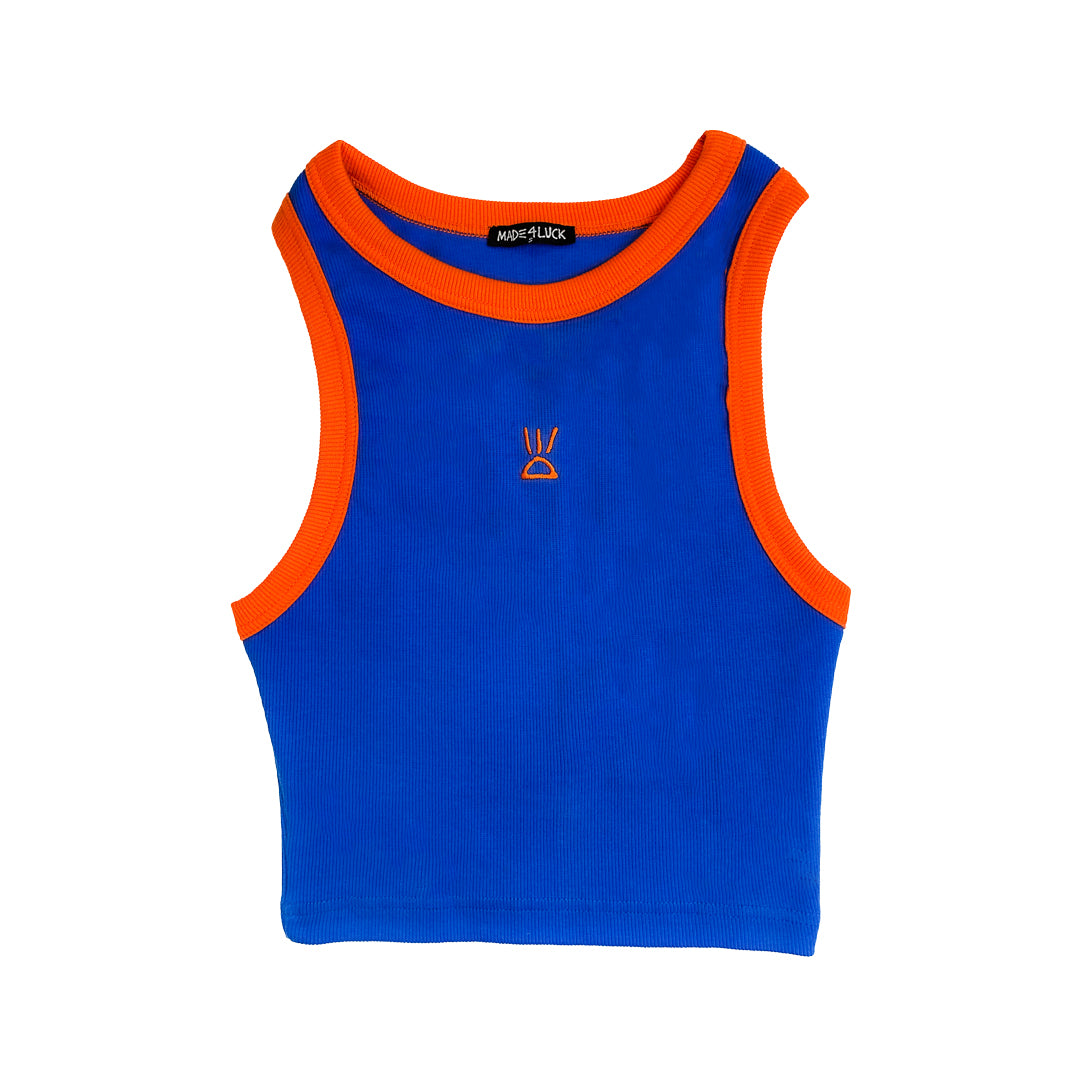 Blue and orange Crop-Top