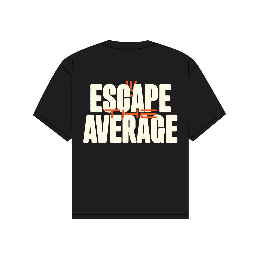 Escape the average black tee