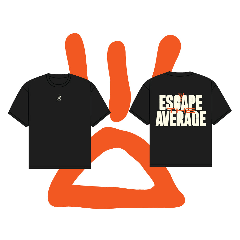 Escape the average black tee